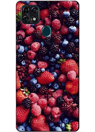 Силіконовий чохол бампер для zte blade 20 smart з малюнком ягоди