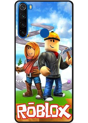 Силиконовый чехол для xiaomi redmi note 8t с картинкой roblox роблокс