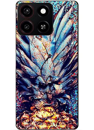 Чехол силиконовый бампер для zte blade a35 с рисунком ананас