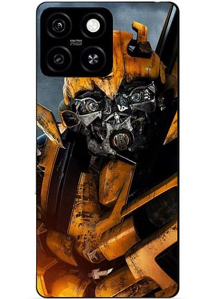 Чехол силиконовый бампер для zte blade a55 с рисунком бамблби bumblebee трансформеры