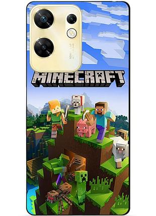 Силіконовий чохол бампер для infinix zero 30 4g з малюнком minecraft майнкрафт