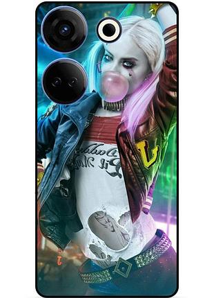 Чехол силиконовый бампер для tecno camon 20 pro с рисунком harley quinn харли квинн joker