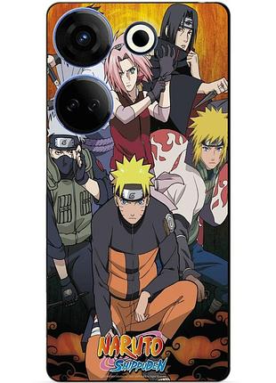 Чехол силиконовый бампер для tecno camon 20 pro с рисунком naruto наруто аниме