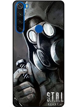 Силиконовый чехол бампер для xiaomi redmi note 8t с рисунком сталкер stalker