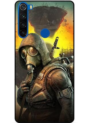 Силиконовый чехол бампер для xiaomi redmi note 8 с картинкой сталкер stalker
