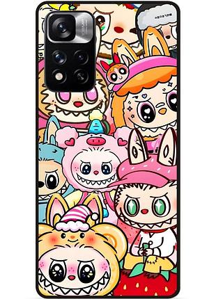 Силіконовий бампер чохол для xiaomi redmi note 11 pro plus 5g з малюнком лабубу labubu