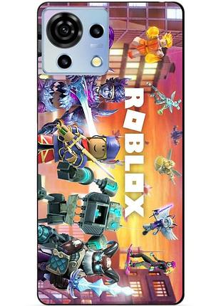 Чехол силиконовый бампер для zte blade v50 vita с картинкой роблокс roblox