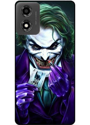 Чехол силиконовый бампер для motorola moto e14 с рисунком joker джокер