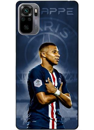 Силіконовий бампер чохол для xiaomi redmi note 10 з малюнком мбаппе псж mbappe