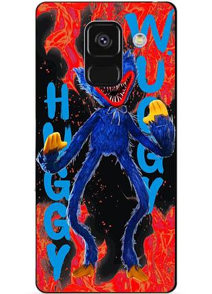 Чехол силиконовый бампер для samsung a8 plus с рисунком huggy wuggy хагги вагги