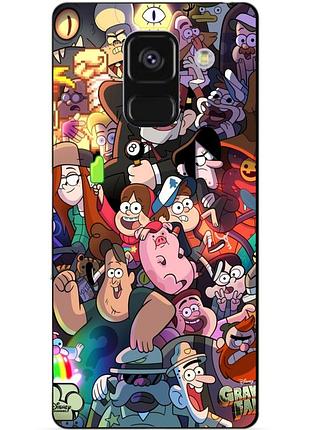 Чехол силиконовый бампер для samsung a8 plus с рисунком гравити фолз gravity falls