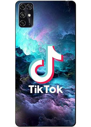 Силіконовий чохол бампер для zte blade v2020 smart з малюнком tik tok тік ток