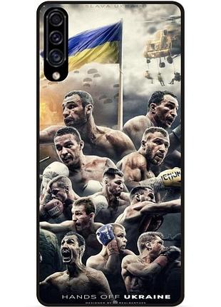 Чехол силиконовый бампер для samsung a10s с рисунком бокс украина кличко усик