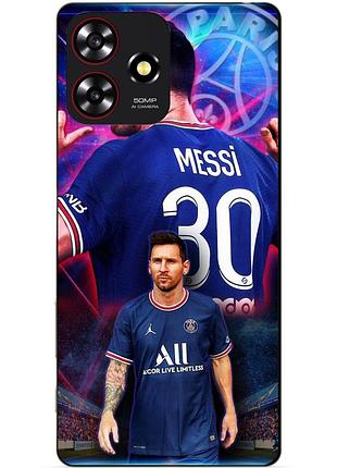 Силіконовий чохол бампер для zte blade a73 з малюнком мессі псж messi