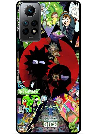 Силиконовый чехол бампер для xiaomi redmi note 11 с рисунком rick and morty рик и морти