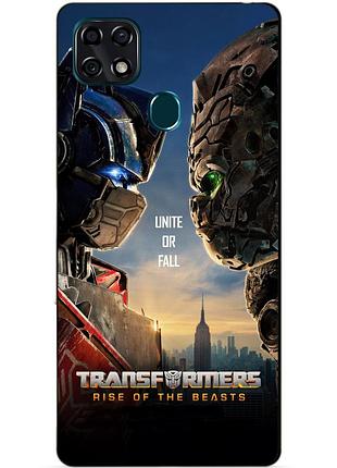 Силіконовий чохол бампер для zte blade 20 smart з малюнком звіробої трансформери transformers