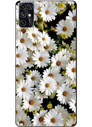 Чехол силиконовый бампер для zte blade v2020 smart с рисунком ромашки цветы