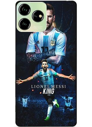 Чехол силиконовый бампер для zte blade v50 design с рисунком messi аргентина месси