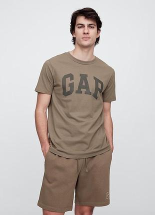 Оригінал футболка gap everyday soft logo t-shirt brown 855769201  оригинал