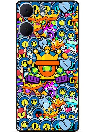 Силіконовий чохол бампер для oppo a5x стікери бравл рико brawl