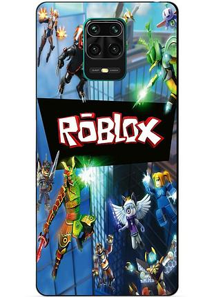 Силіконовий чохол бампер для xiaomi redmi note 9 pro з картинкою roblox роблокс