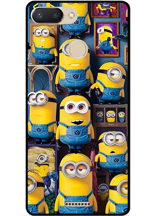 Силіконовий чохол бампер для xiaomi redmi 6 з малюнком міньйони minion