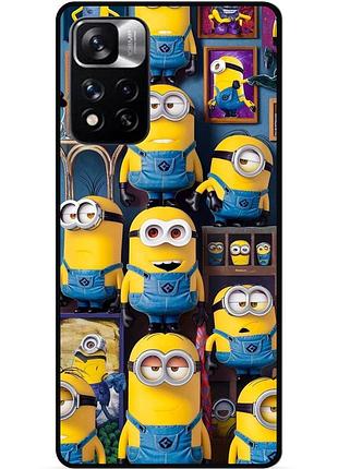 Силіконовий чохол бампер для xiaomi redmi note 11 pro plus 5g з малюнком міньйони minion
