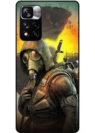 Силиконовый чехол бампер для xiaomi redmi note 11 pro plus 5g с рисунком сталкер stalker