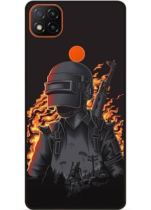 Силіконовий чохол бампер для xiaomi redmi 9c з малюнком pubg пабг
