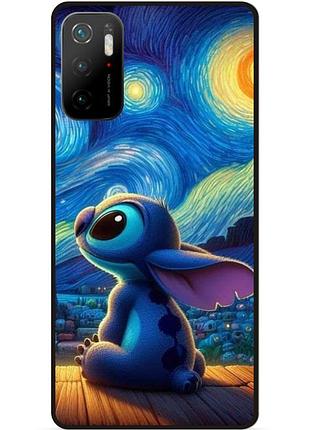 Силіконовий бампер чохол для xiaomi poco m3 pro стіч stitch