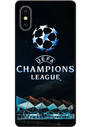Чехол силиконовый бампер для iphone x 10 с рисунком лига чемпионов