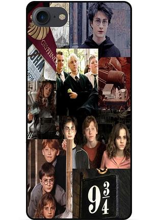 Силиконовый бампер чехол для iphone 7 с картинкой harry potter гарри поттер