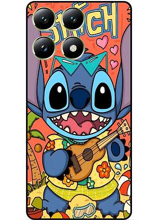 Чехол силиконовый бампер для xiaomi 14t с картинкой стич stitch