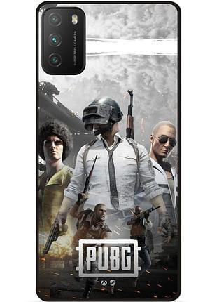Силіконовий чохол бампер для xiaomi poco m3 з малюнком pubg пабг