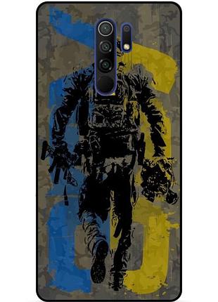 Силіконовий чохол бампер для xiaomi redmi 9 з малюнком зсу украина боец