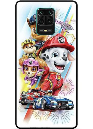 Силіконовий чохол бампер для xiaomi redmi note 9s з малюнком щенячий патруль
