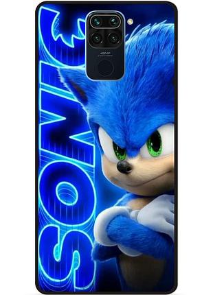 Силиконовый чехол бампер для xiaomi redmi note 9 соник sonik