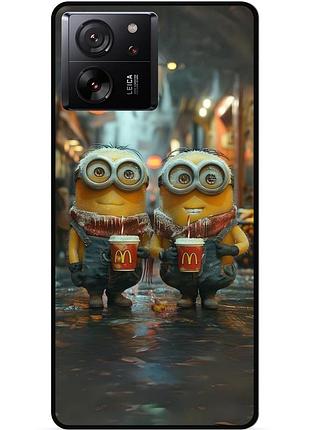 Силіконовий чохол бампер для xiaomi 13t з малюнком міньйони minion