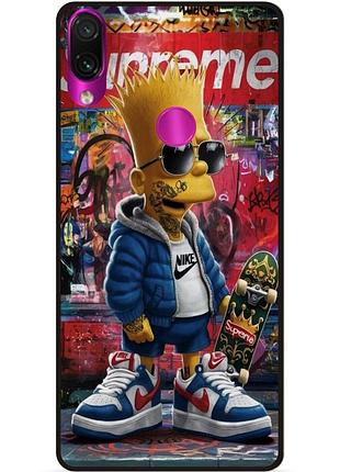 Чехол силиконовый бампер для huawei honor 8x с рисунком барт симпсон marvel simpsons