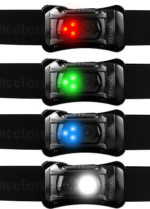Фонарь налобный princeton tec remix rgb, 450 lumens ц:black