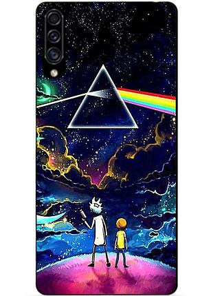 Силиконовый бампер чехол для samsung a30s с рисунком рик и морти rick and morty