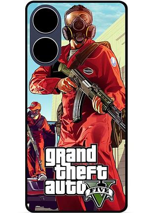 Силіконовий бампер чохол для oppo a17 з малюнком gta гта