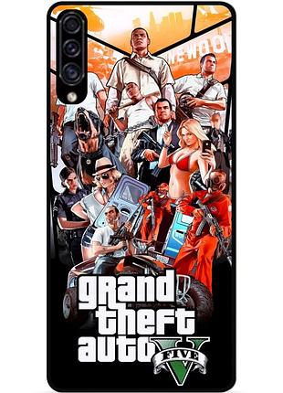 Чехол силиконовый бампер для samsung m20 с рисунком gta гта