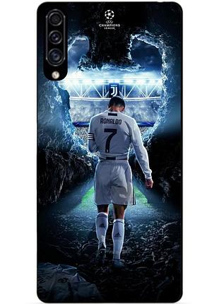 Силиконовый бампер чехол для samsung m20 с рисунком ronaldo роналдо
