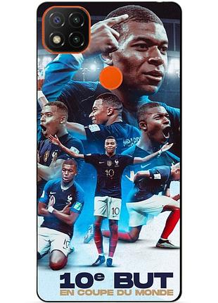 Силіконовий бампер чохол для xiaomi redmi 9c з малюнком мбаппе франція mbappe