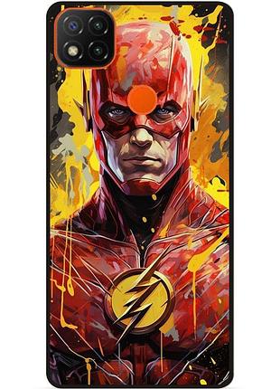 Силіконовий бампер чохол для xiaomi redmi 9c з малюнком flash marvel человек молния
