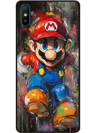 Силіконовий бампер чохол для xiaomi redmi 7a з малюнком марио marvel mario
