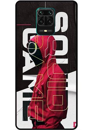 Силіконовий чохол бампер для xiaomi redmi note 9s з малюнком гра в кальмара