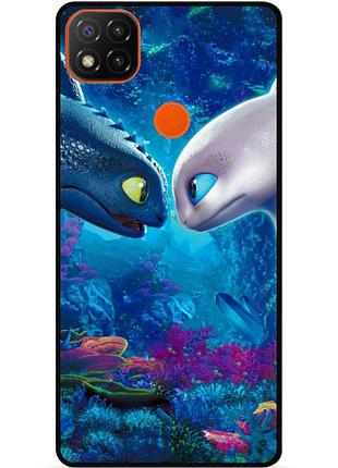 Чехол силиконовый для oppo a15s с рисунком как приручить дракона dragon