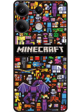 Силіконовий чохол бампер для infinix note 40 pro (x6850) з малюнком майнкрафт minecraft 4